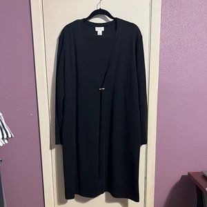 Black Sweater Dress w/ Faux Jacket 2X